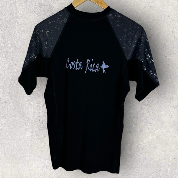 Tiqui Surf Academy Rash Guard Black Short Sleeve Crew Neck Womens‎ Size Medium M - Picture 8 of 12